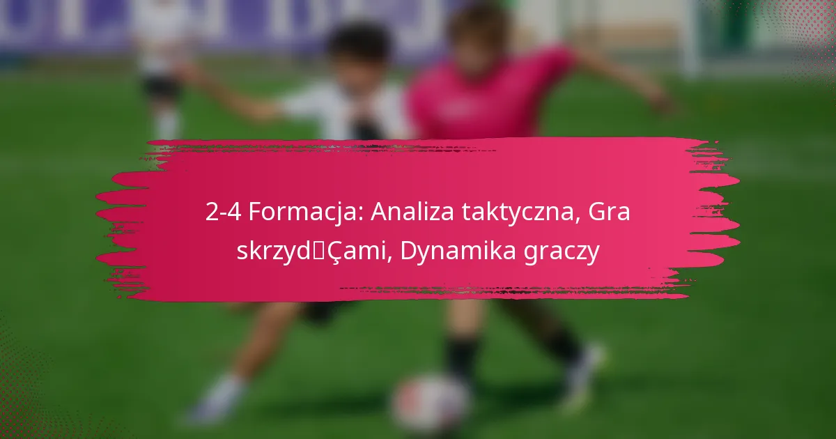 2-4 Formacja: Analiza taktyczna, Gra skrzydłami, Dynamika graczy